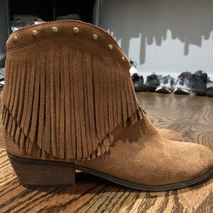 Suede Fringe Minnetonka Booties